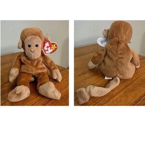 TY Beanie Baby BONGO THE MONKEY 8.5 inch Mint UPC 008421040674 1995 EASTER BASKE